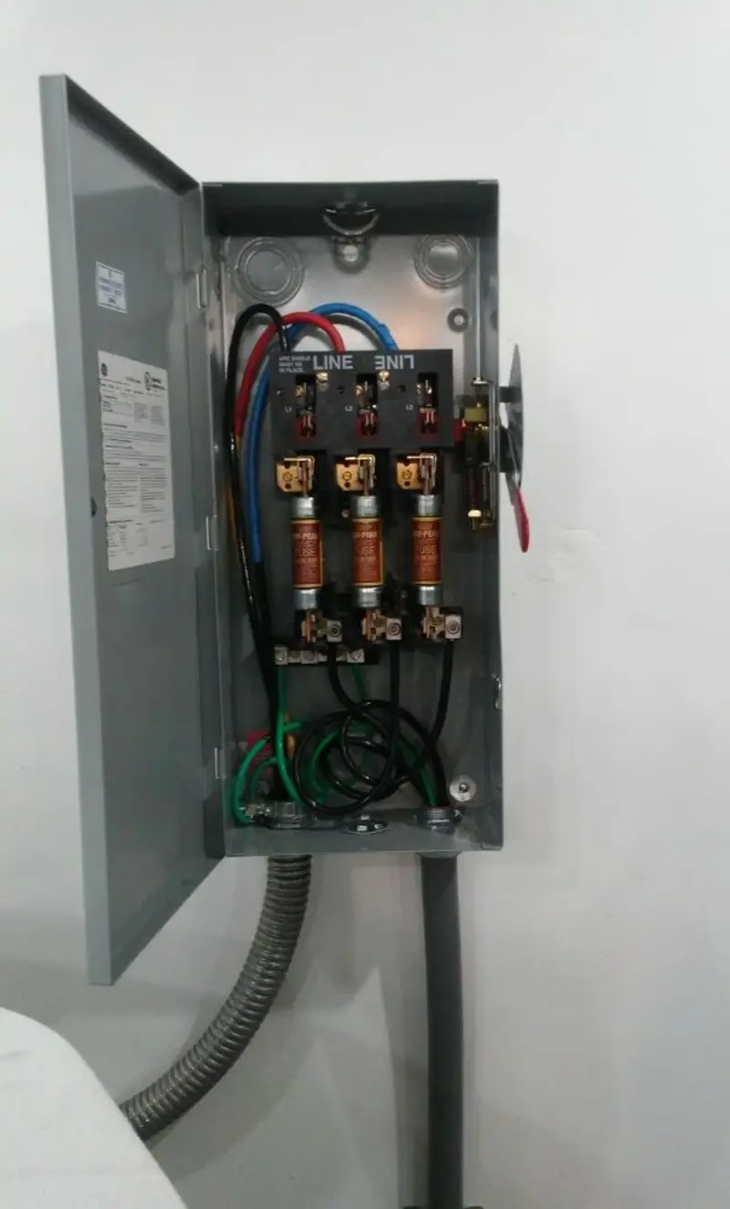 Three-phase disconnect switch installed for Electrical Wiring & Rewiring in Maiden