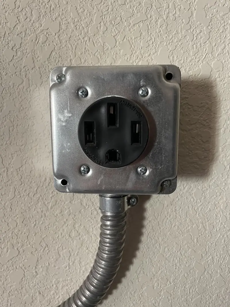 NEMA 14-50 outlet installed for Electrical Panel Upgrade in Maiden